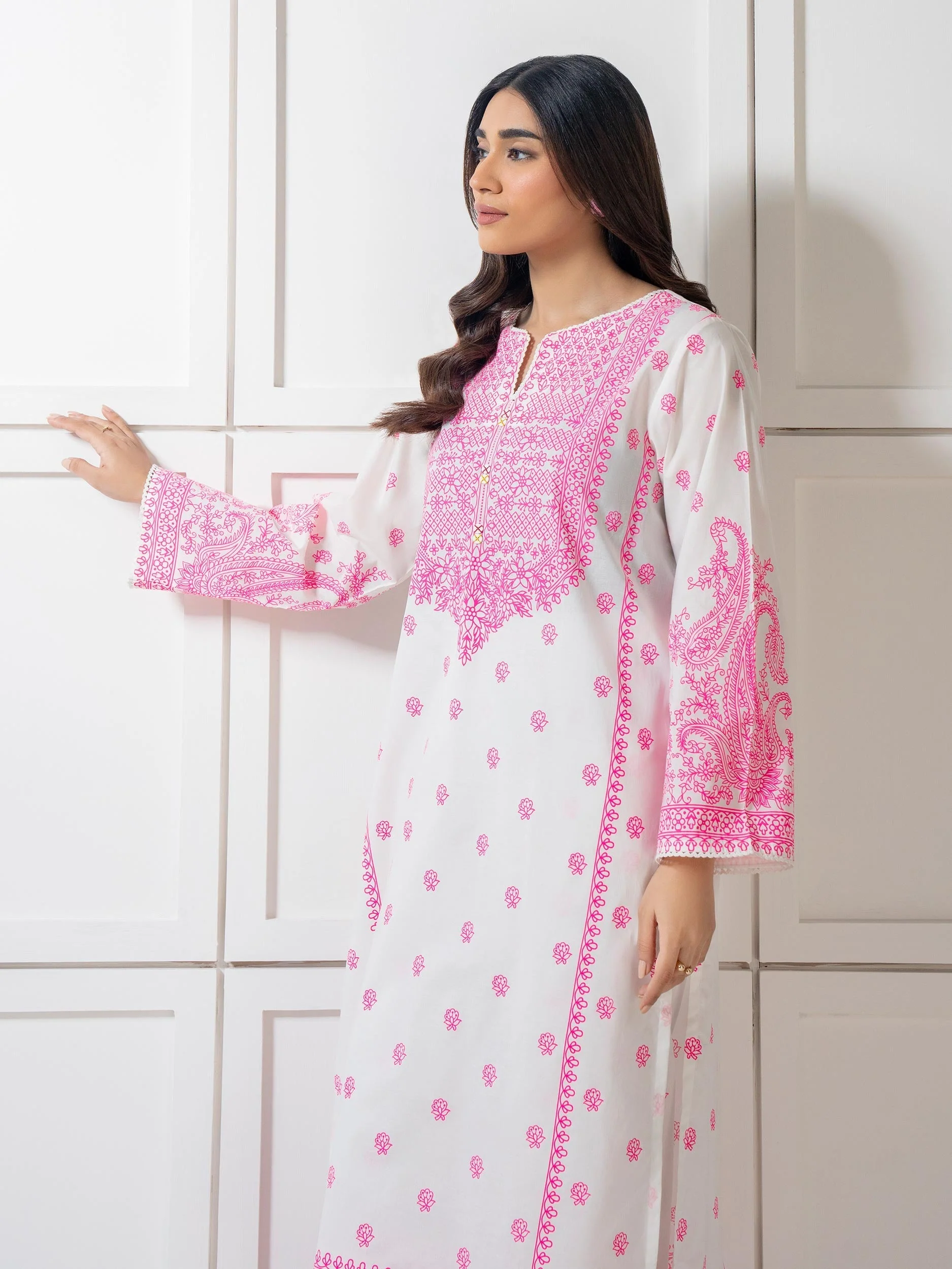 2 Piece Cambric Suit Printed (Pret) - Image 5