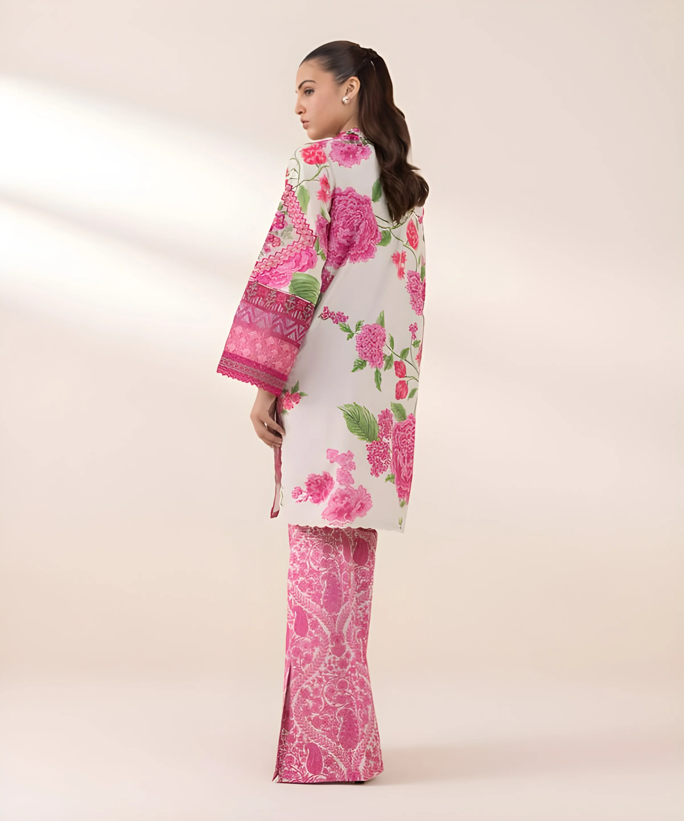 2 PIECE-EMBROIDERED SILK SUIT - Image 2