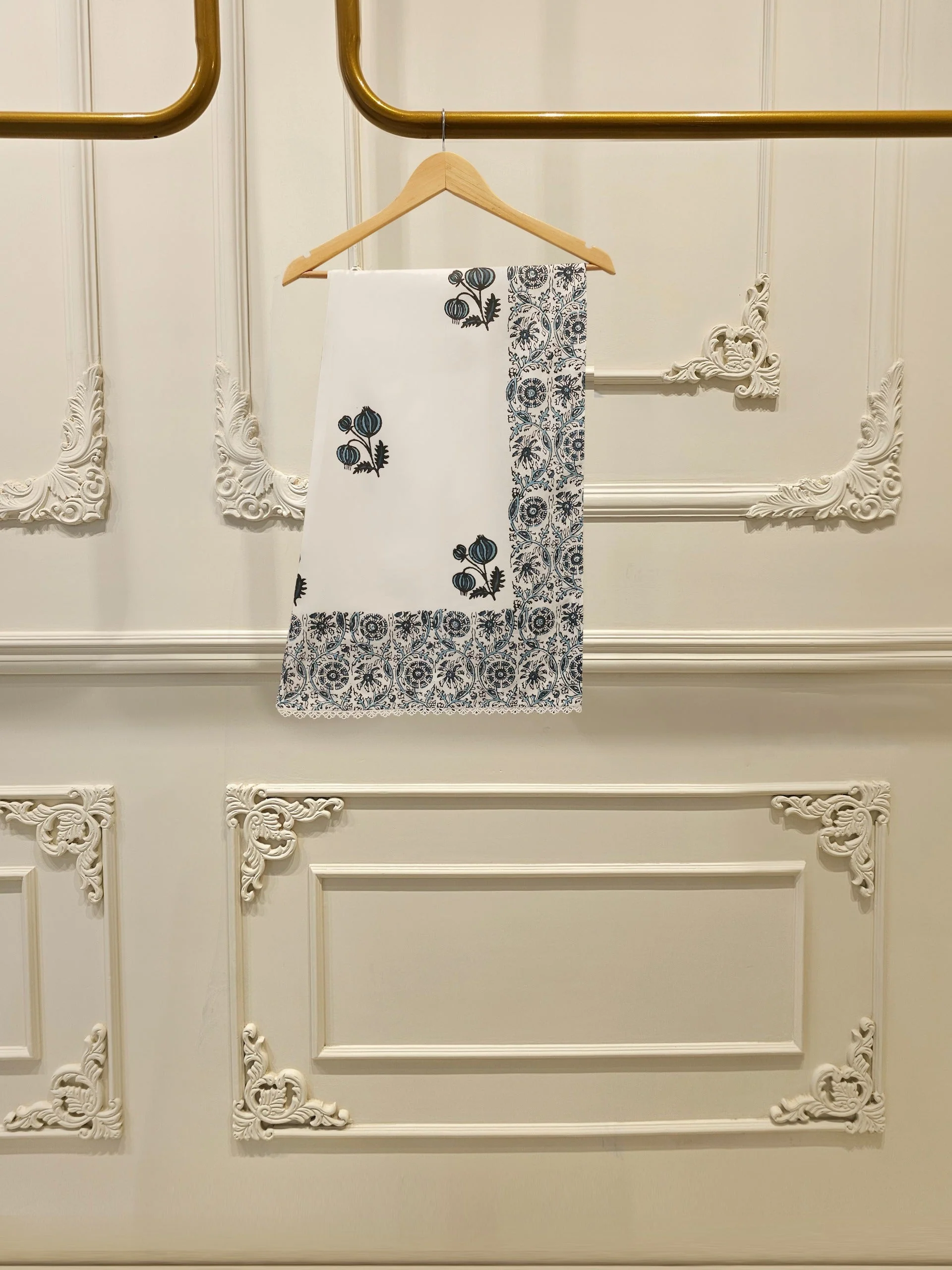 2 Piece - Hand Block Printed Kora Cotton Suit - Image 4