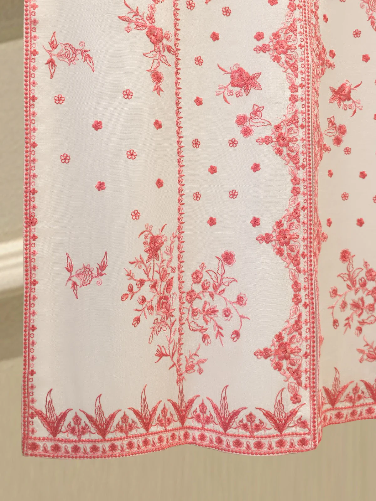 2 Piece- Korean Silk Embroidered Suit - Image 7