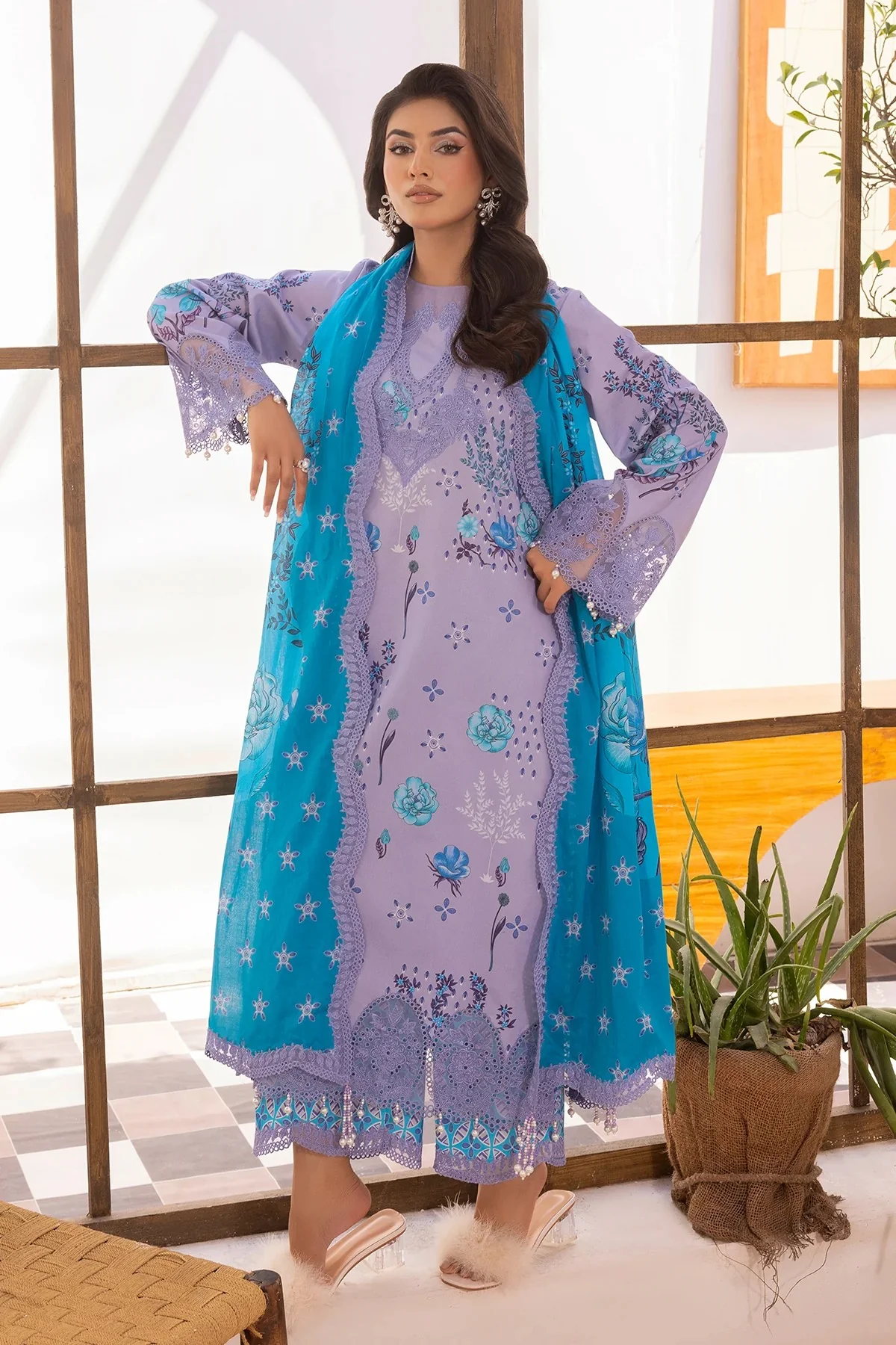 3-PC Embroidered Lawn - Image 5