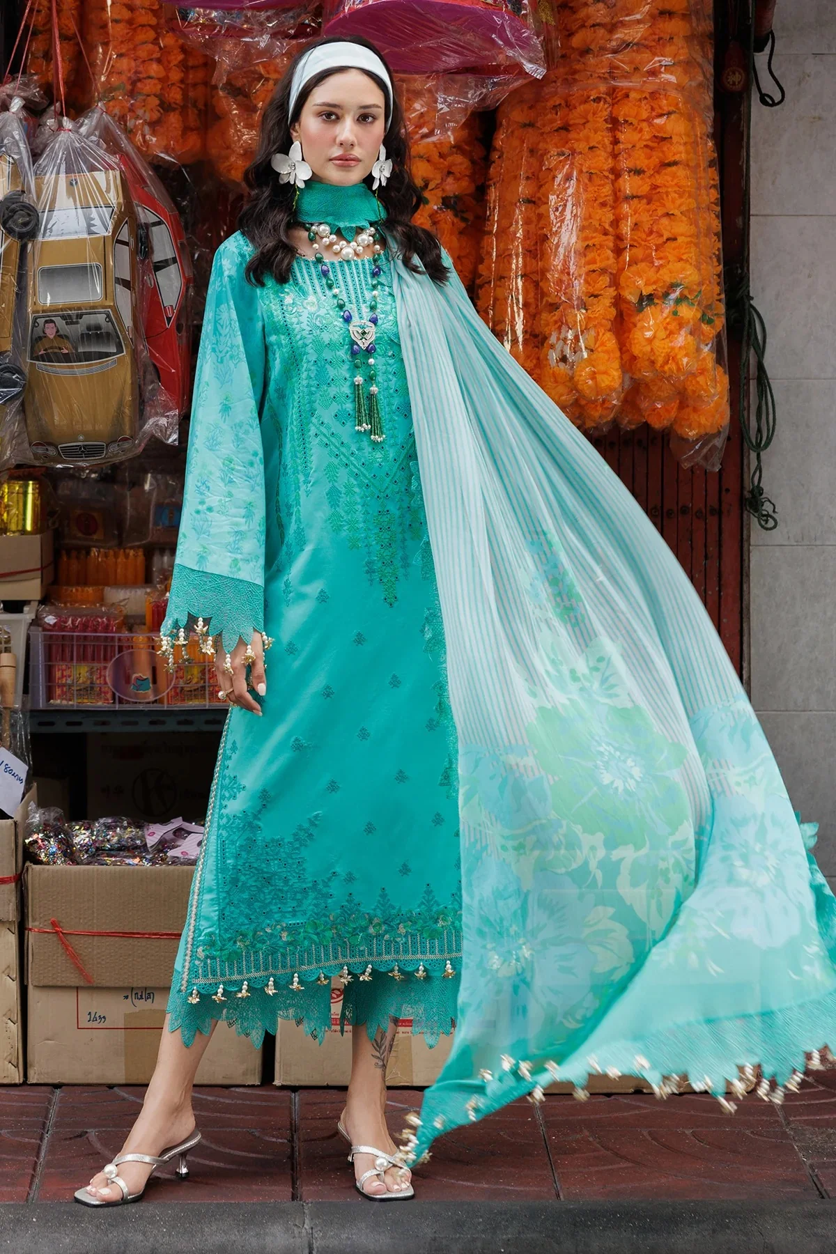 3-PC Unstitched Embroidered Lawn Collection - Image 5