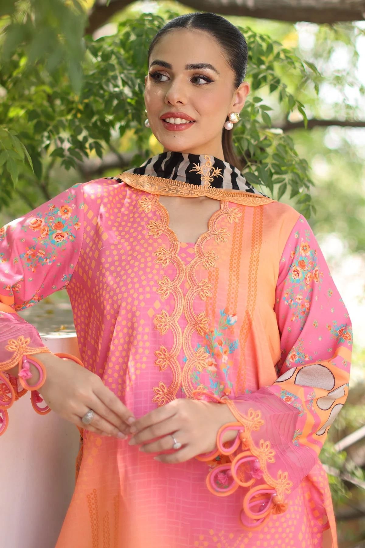 3-PC Unstitched Embroidered Lawn Collection - Image 3