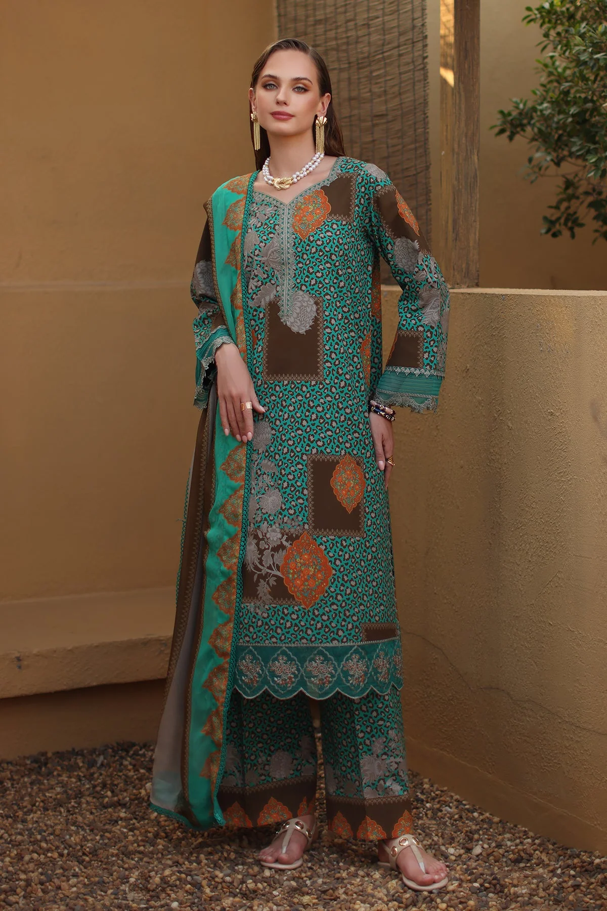 3-PC Unstitched Embroidered Lawn Collection
