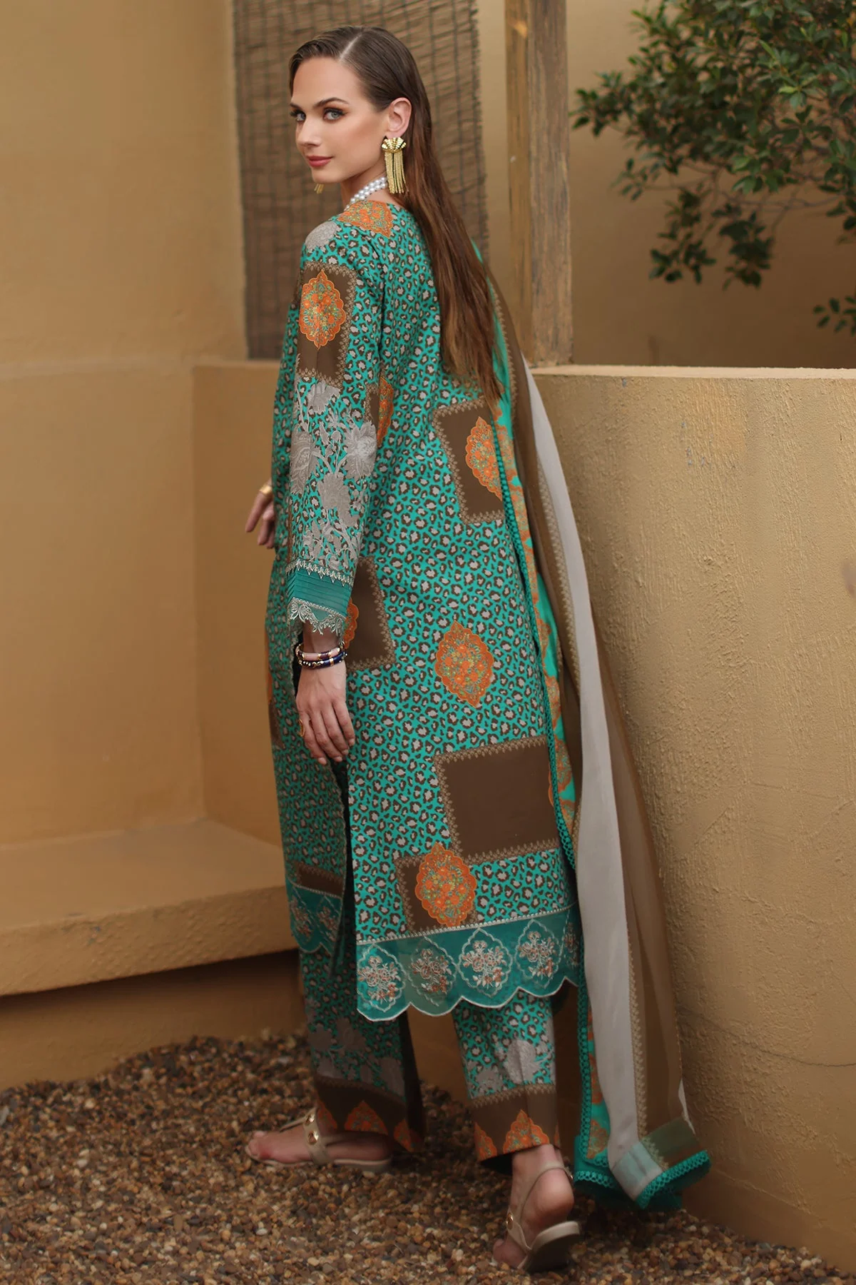 3-PC Unstitched Embroidered Lawn Collection - Image 2