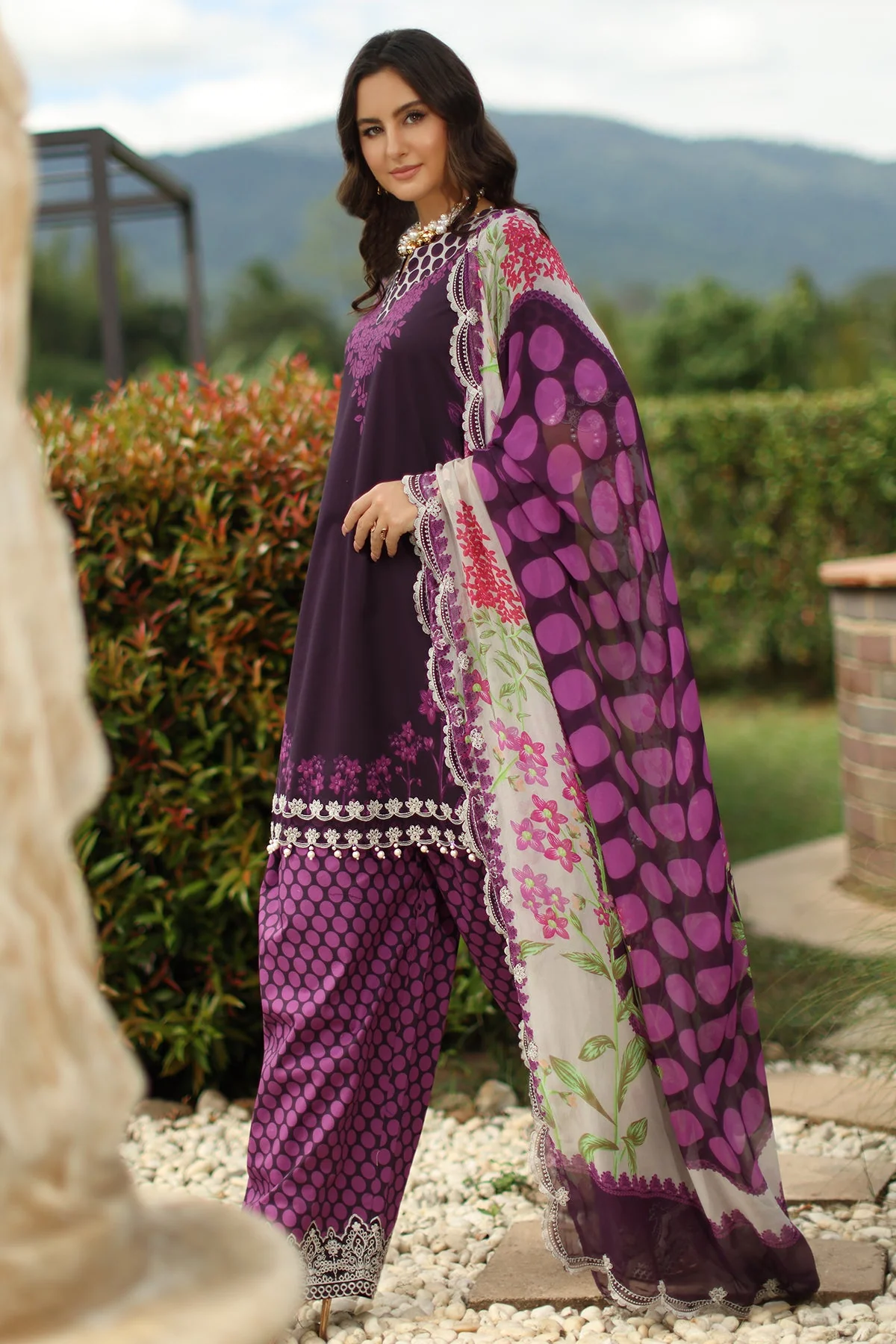 3-PC Unstitched Embroidered Lawn Collection - Image 3