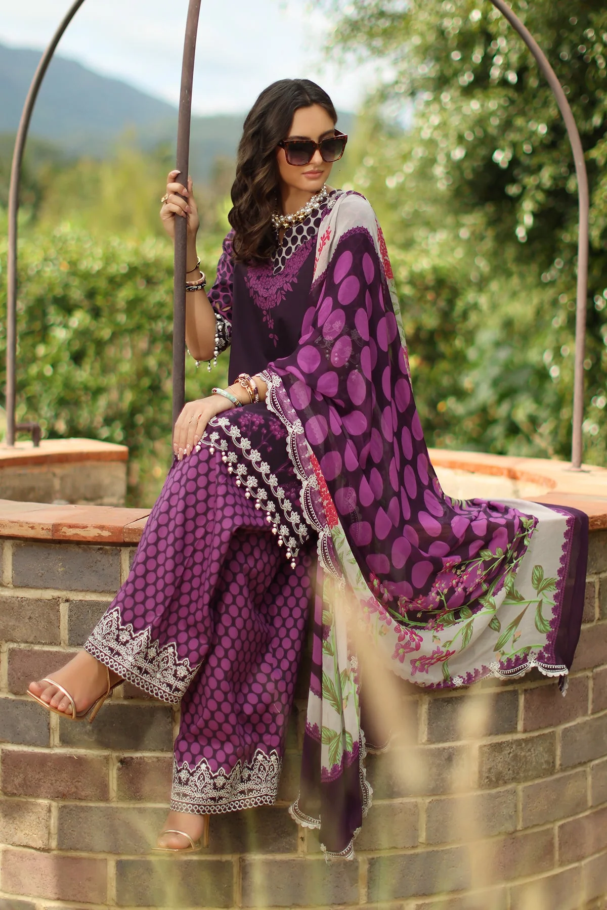 3-PC Unstitched Embroidered Lawn Collection - Image 4