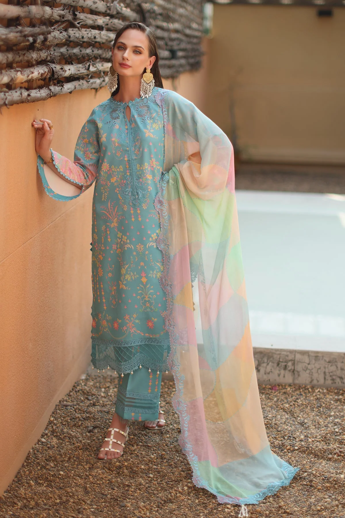 3-PC Unstitched Embroidered Lawn Collection
