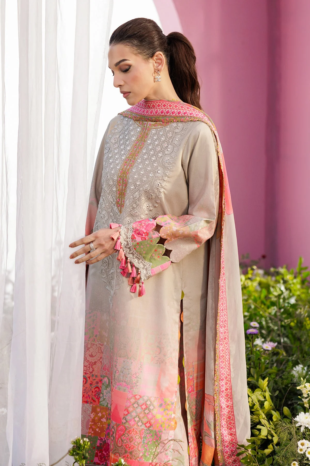 3-PC Unstitched Embroidered Lawn Collection - Image 3