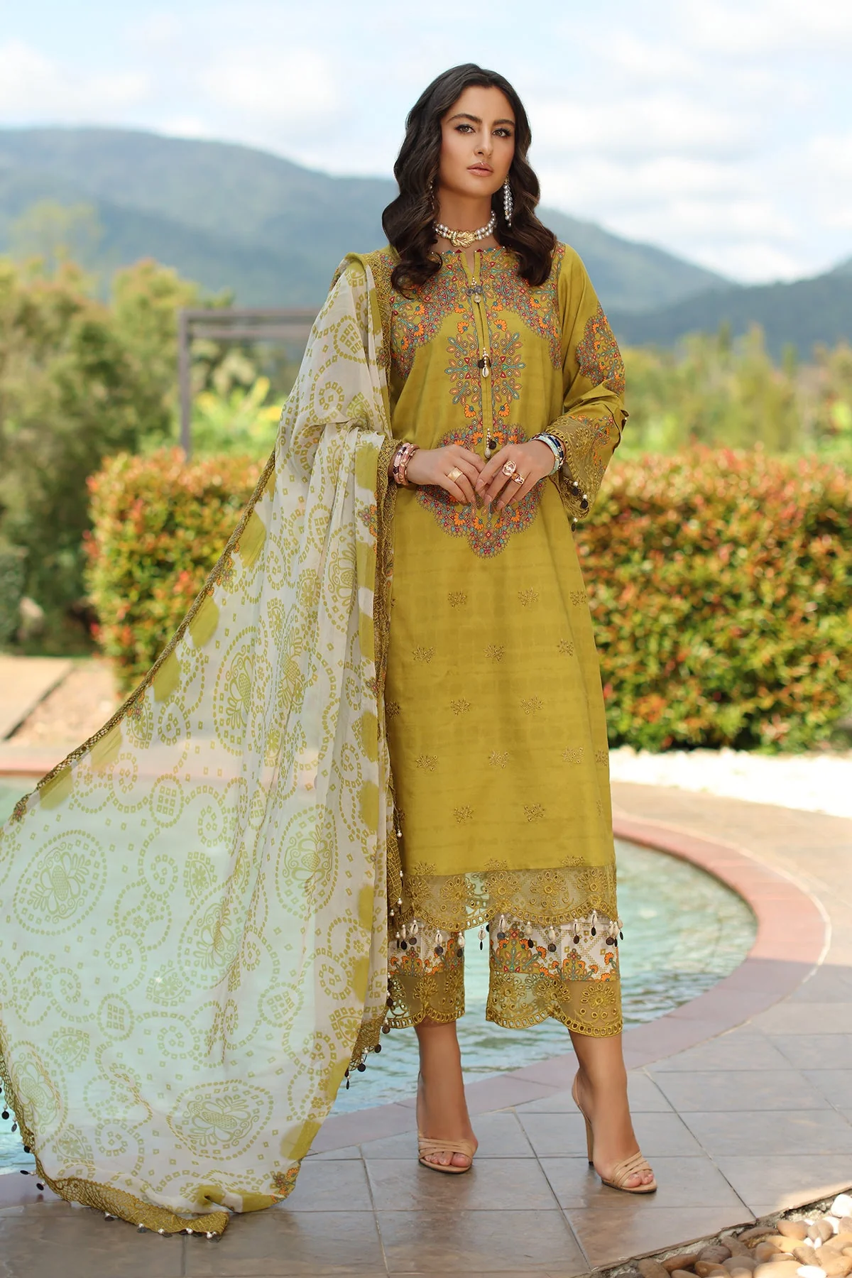 3-PC Unstitched Embroidered Lawn Collection