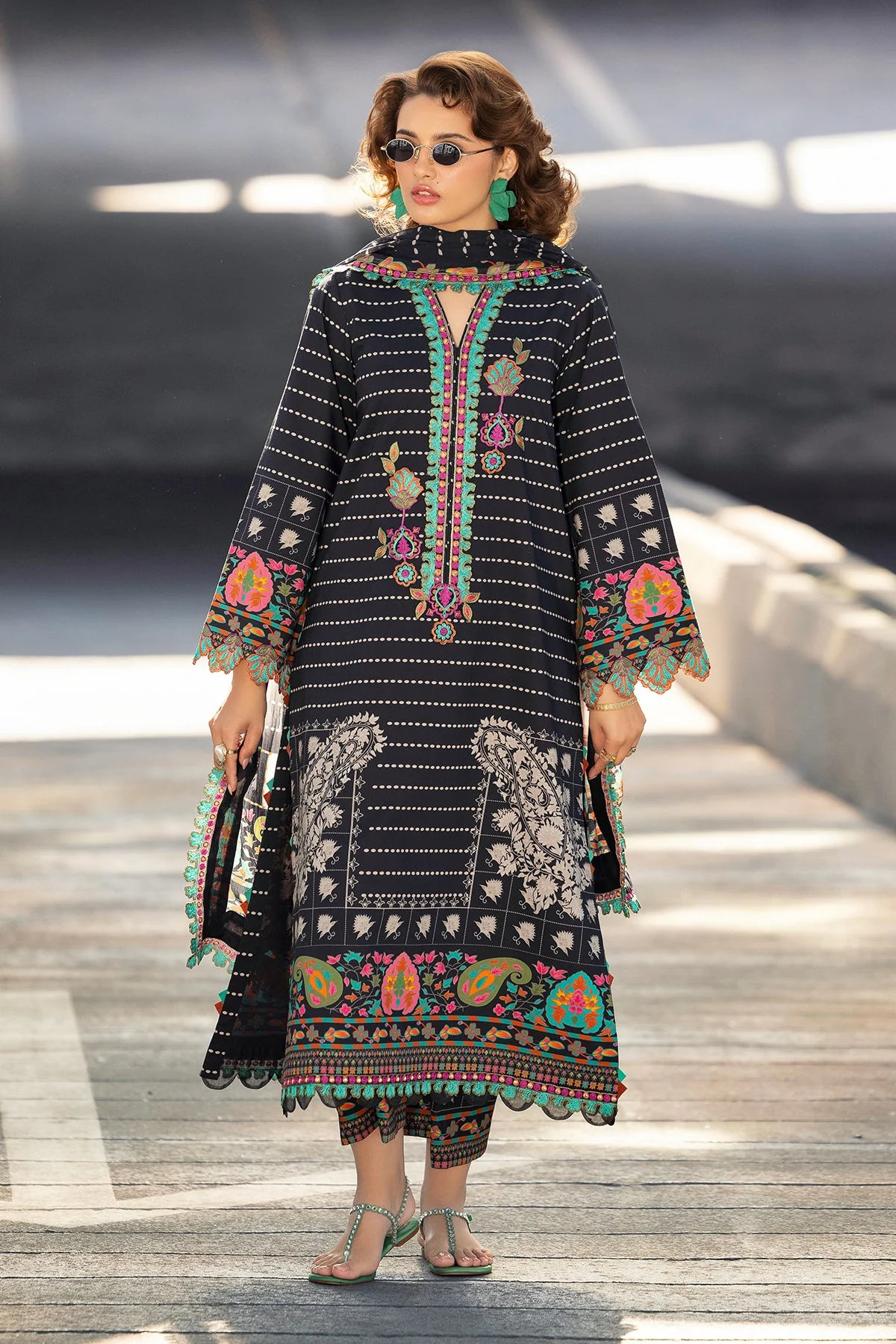 3-PC Unstitched Embroidered Lawn Collection