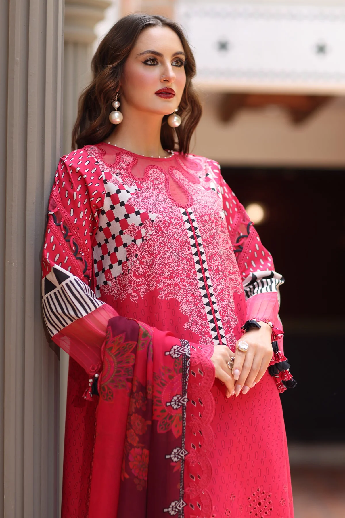3-PC Unstitched Embroidered Lawn Collection - Image 3