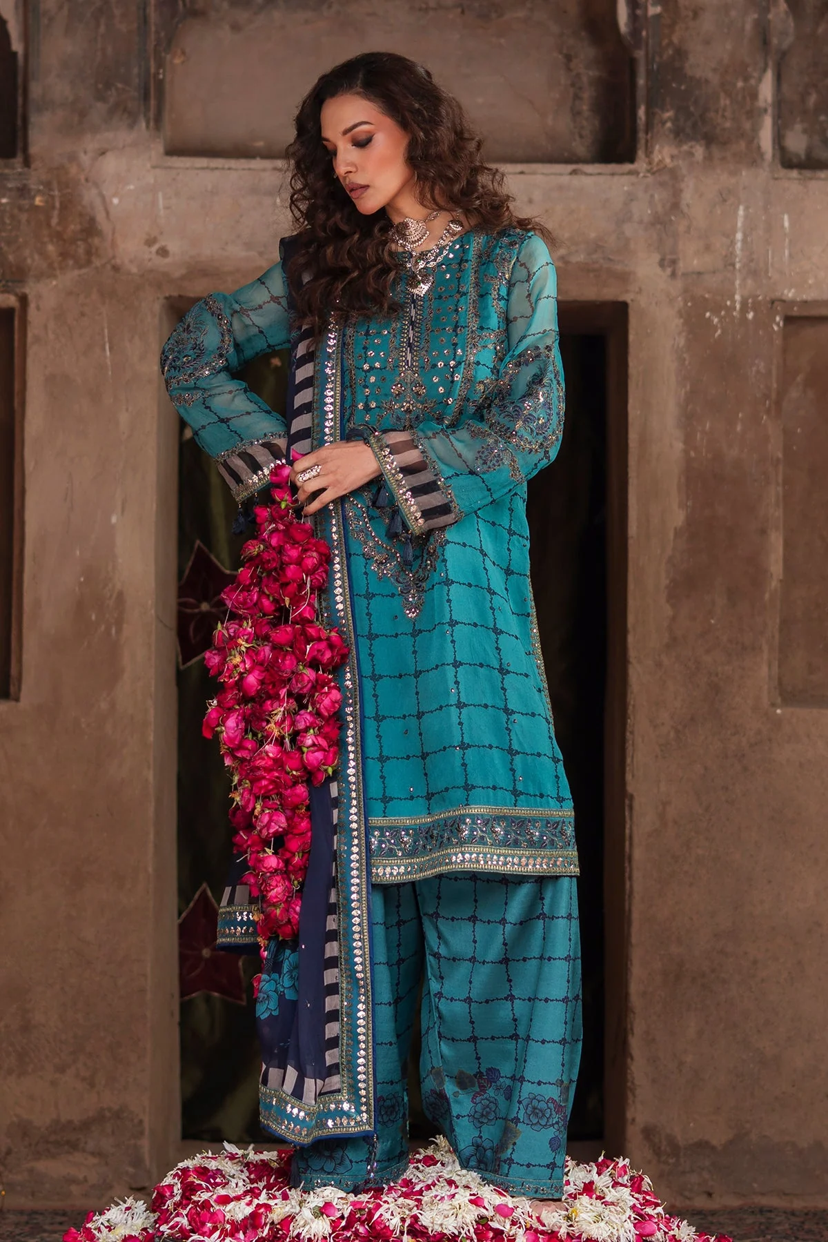 3-pc Unstitched Embroidered Printed Chiffon Collection