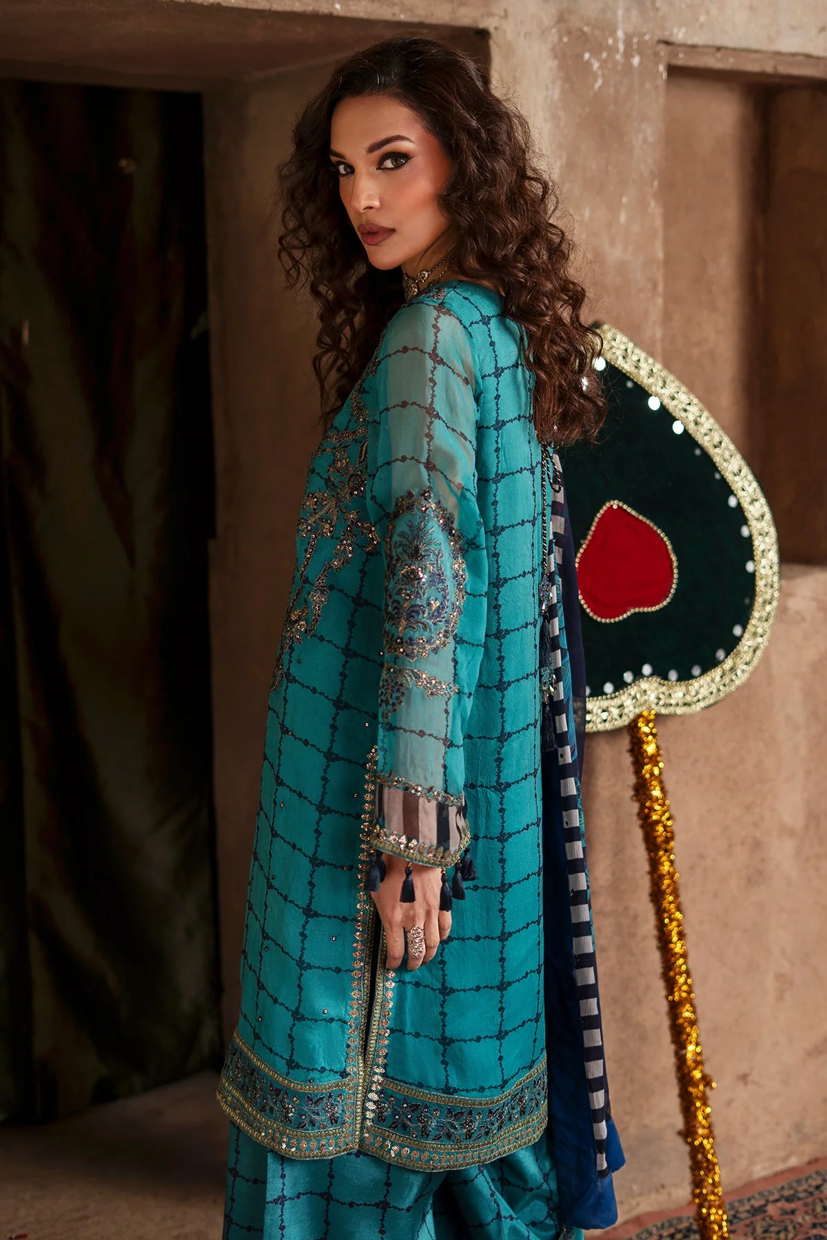 3-pc Unstitched Embroidered Printed Chiffon Collection - Image 2