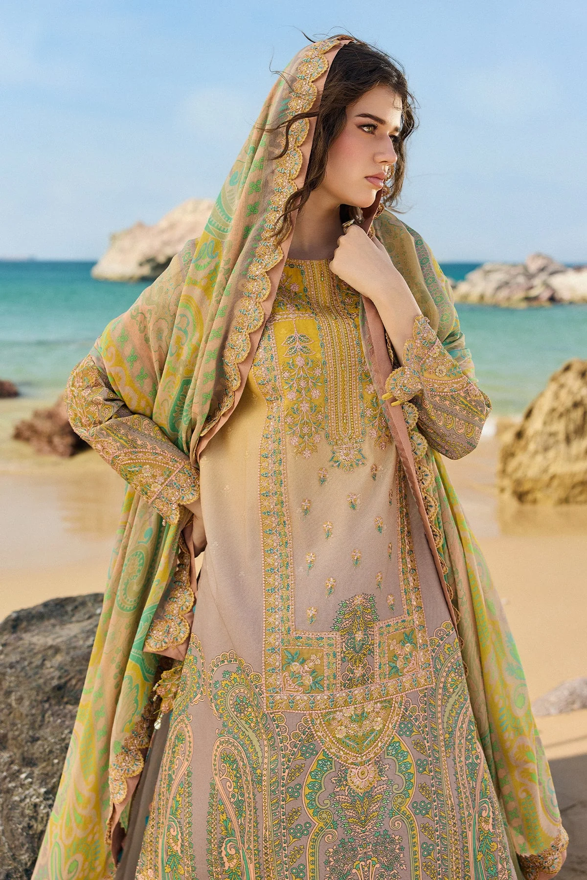 3-PC Unstitched Embroidered Swiss Collection - Image 5