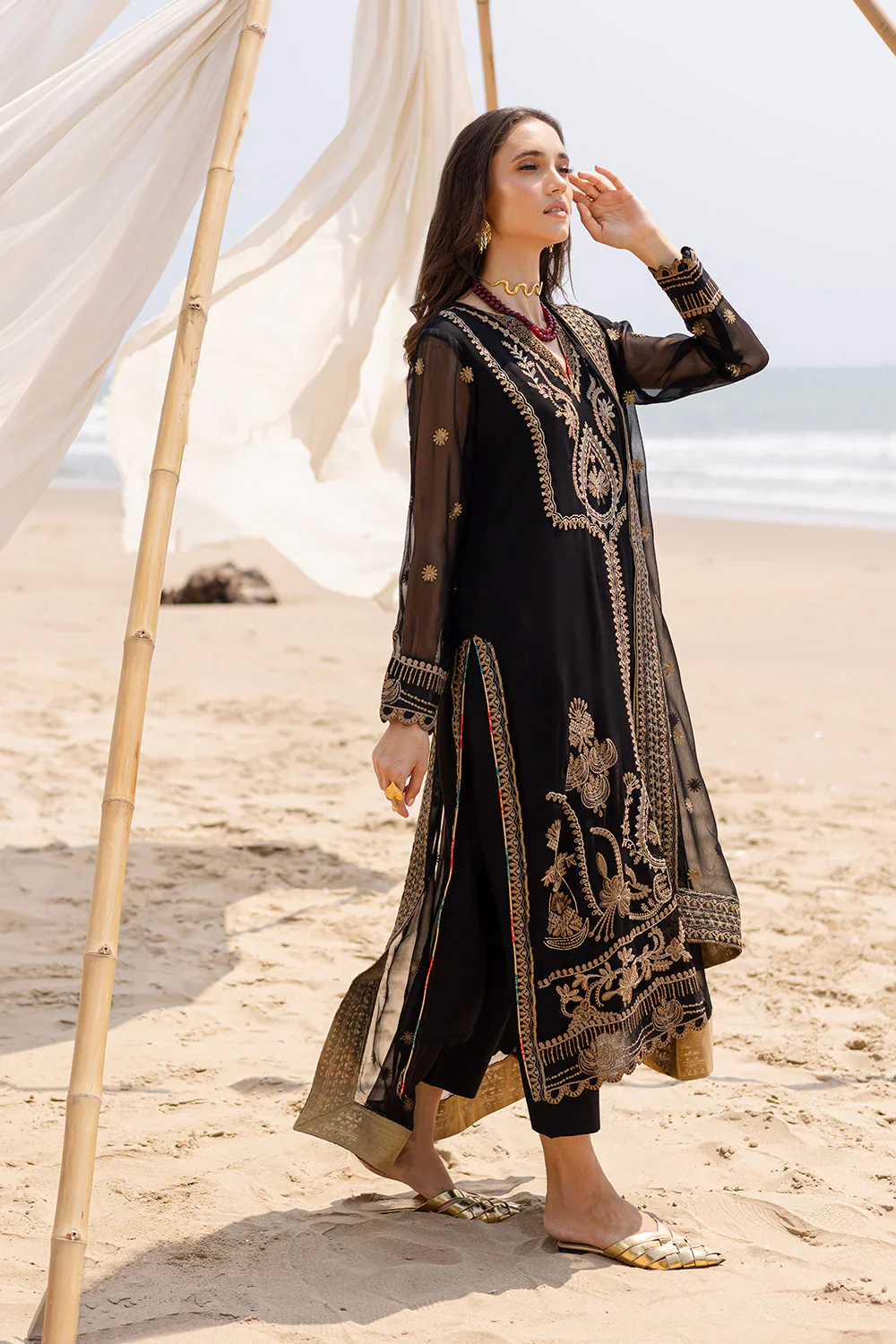 3 Piece Embroirdered Chiffon - Image 5
