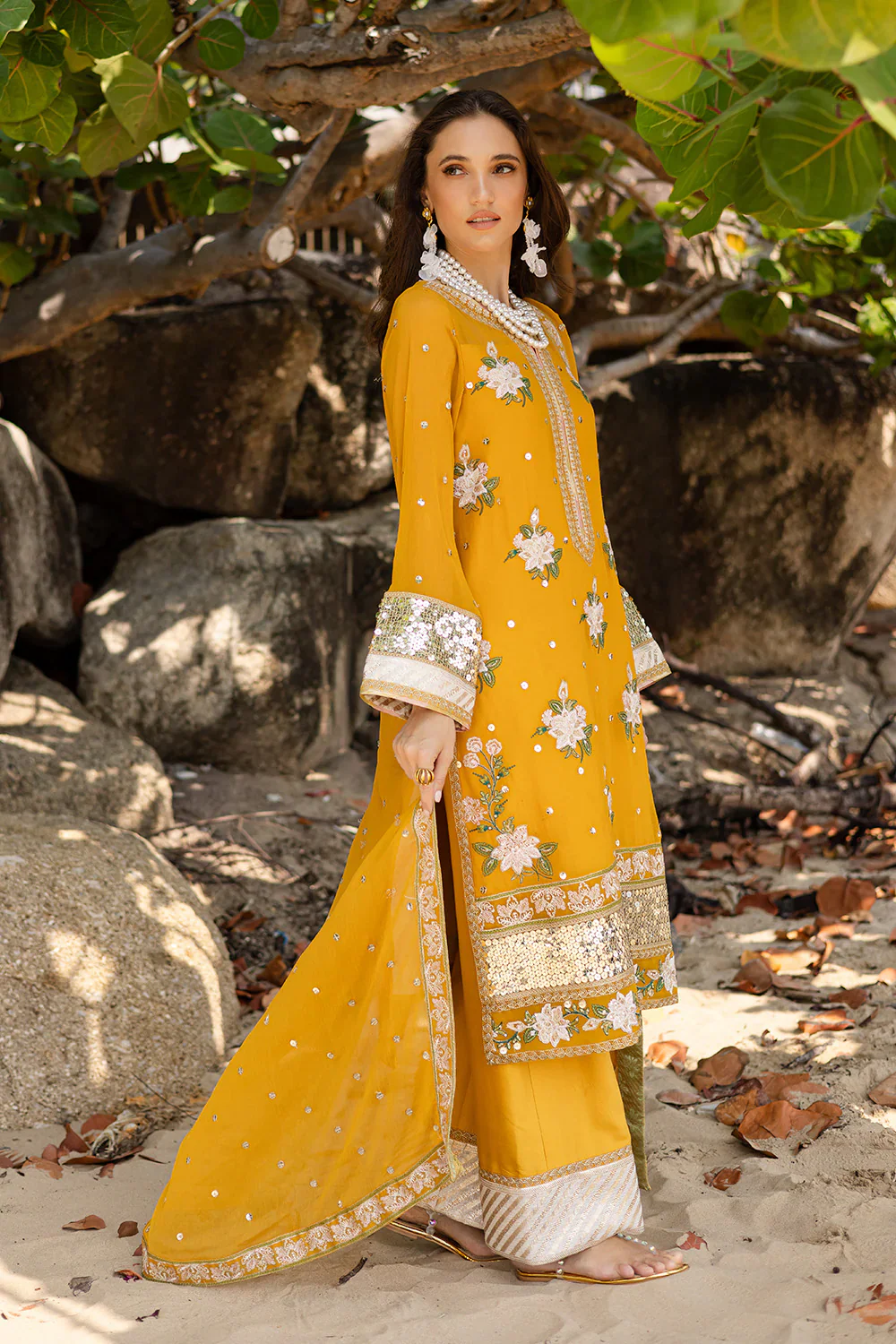 3 Piece Embroirdered Chiffon - Image 3