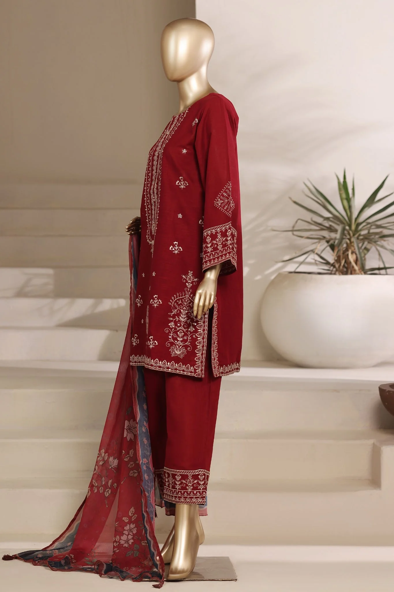 3 Piece Festive Co Ords Emb Suit - Image 2