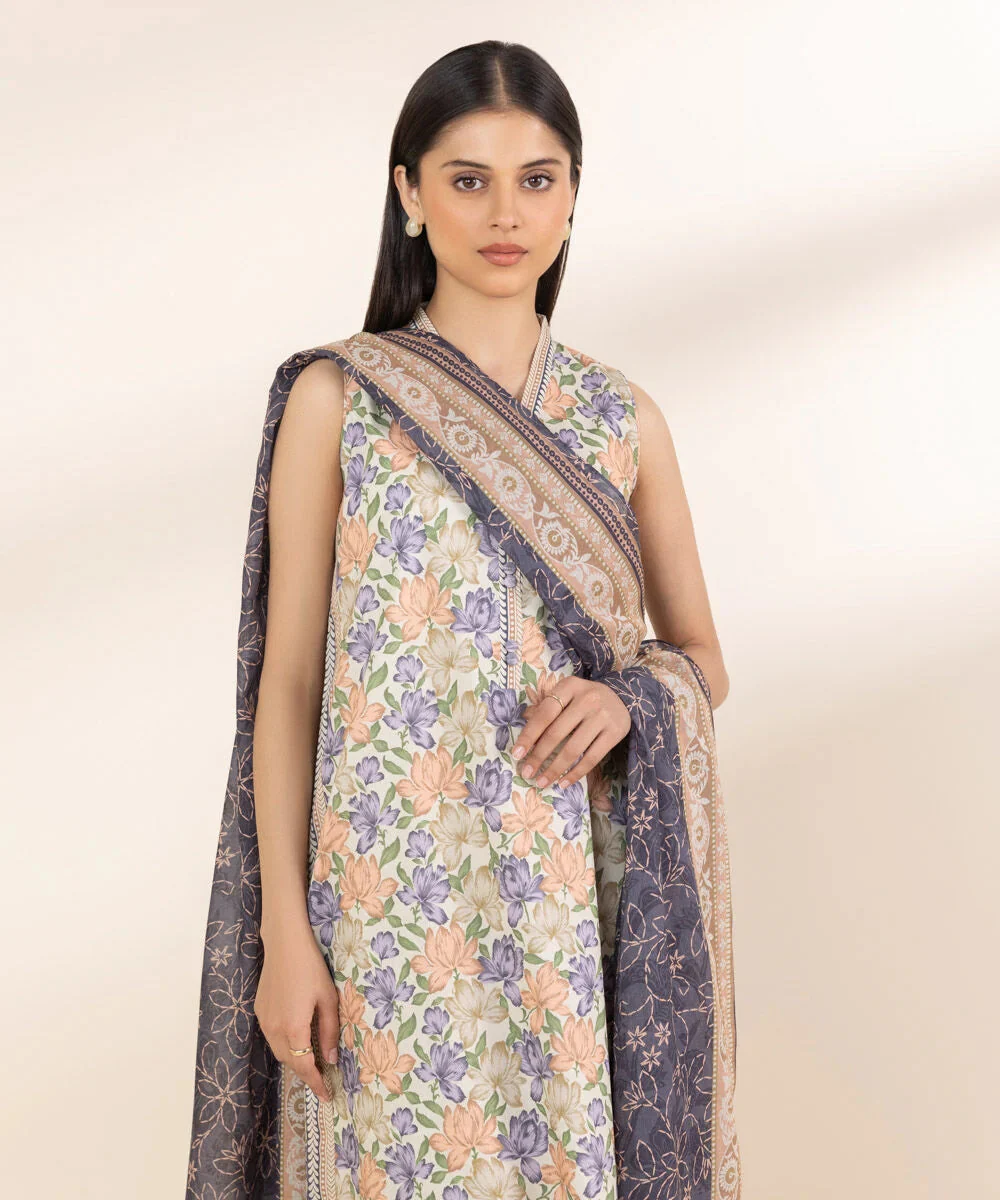 3 PIECE-PRINTED LAWN SUIT - Image 4