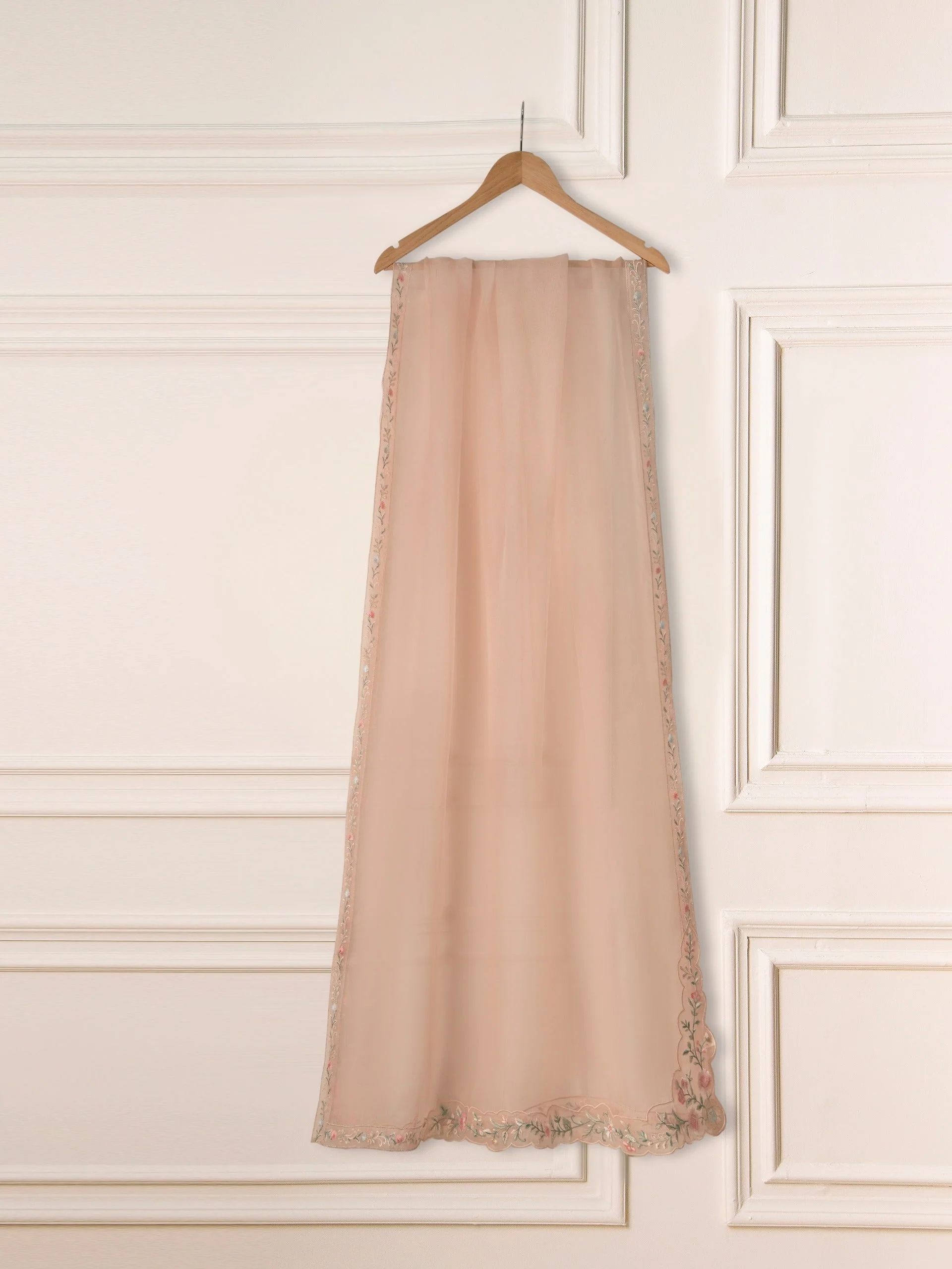 3 Piece - Pure Organza Embroidered Suit - Image 8