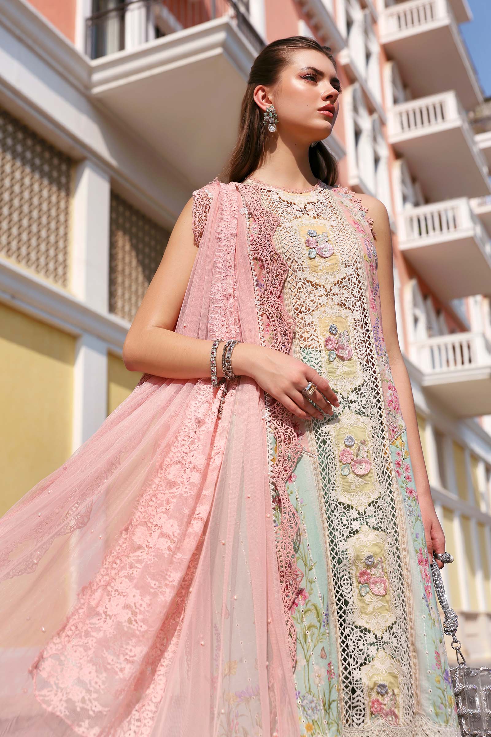 3 Piece Unstitched Embroidered Lawn Suit - Image 4