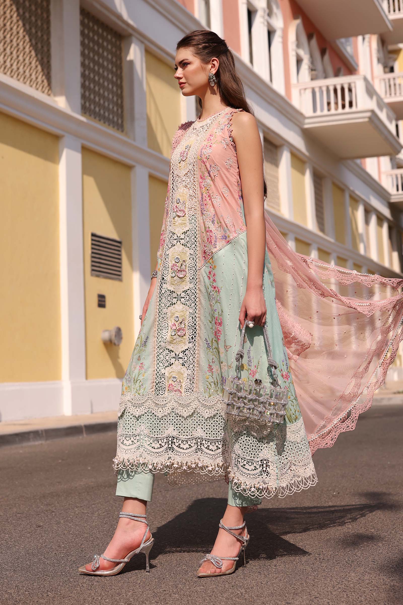 3 Piece Unstitched Embroidered Lawn Suit - Image 5