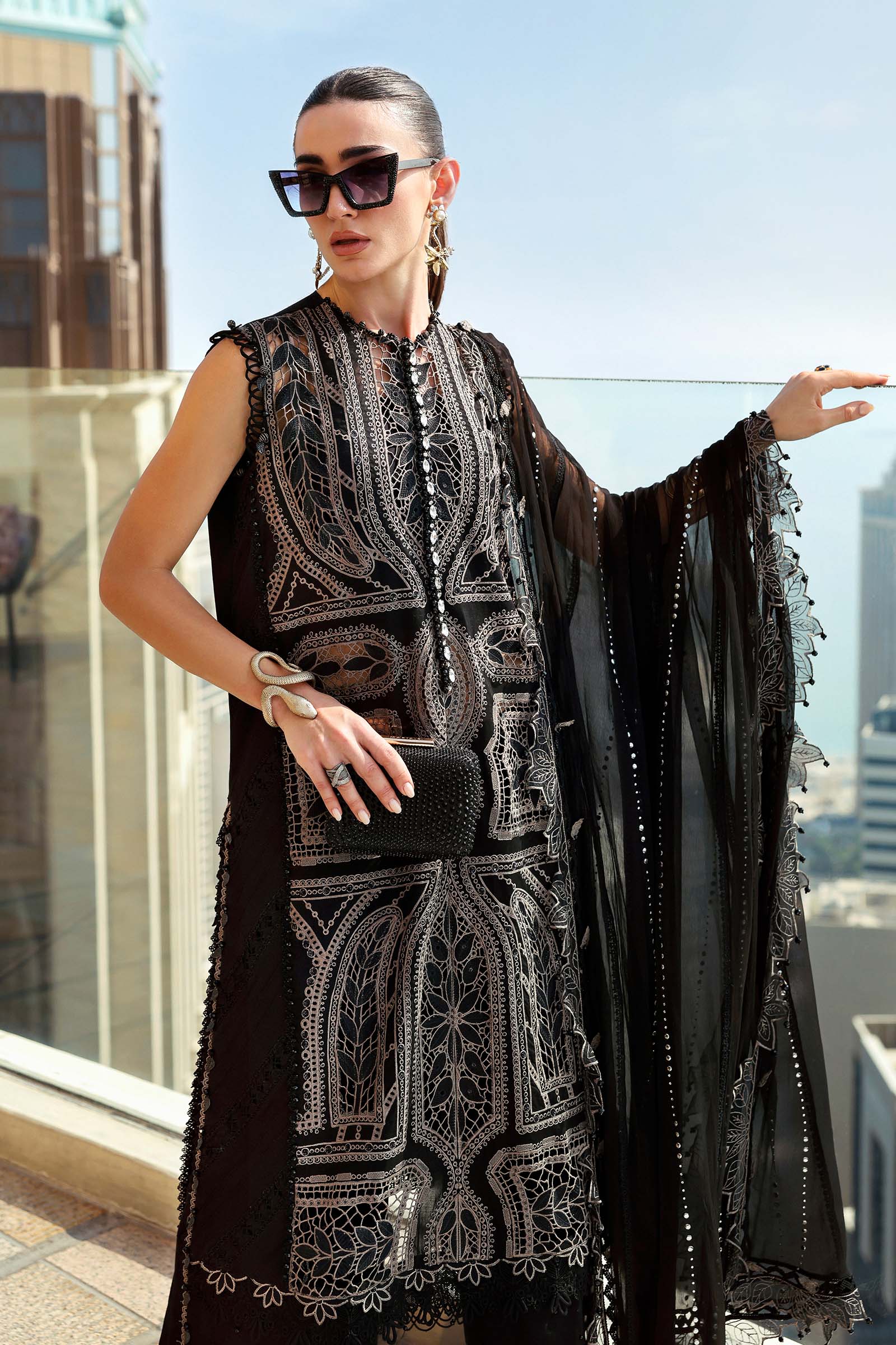 3 Piece Unstitched Embroidered Lawn Suit - Image 3