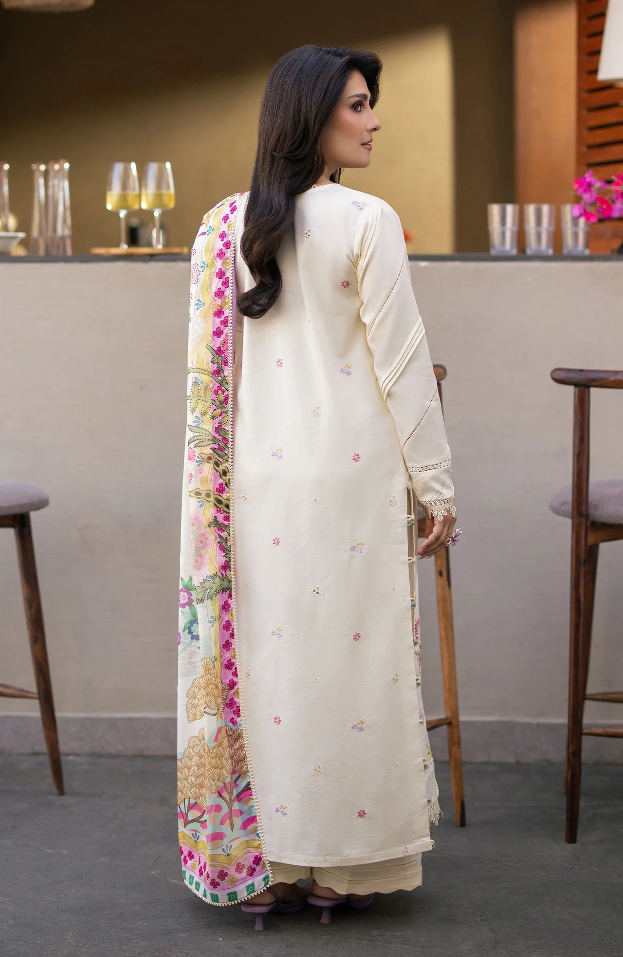 Afsanah Embroidered Lawn - Image 2