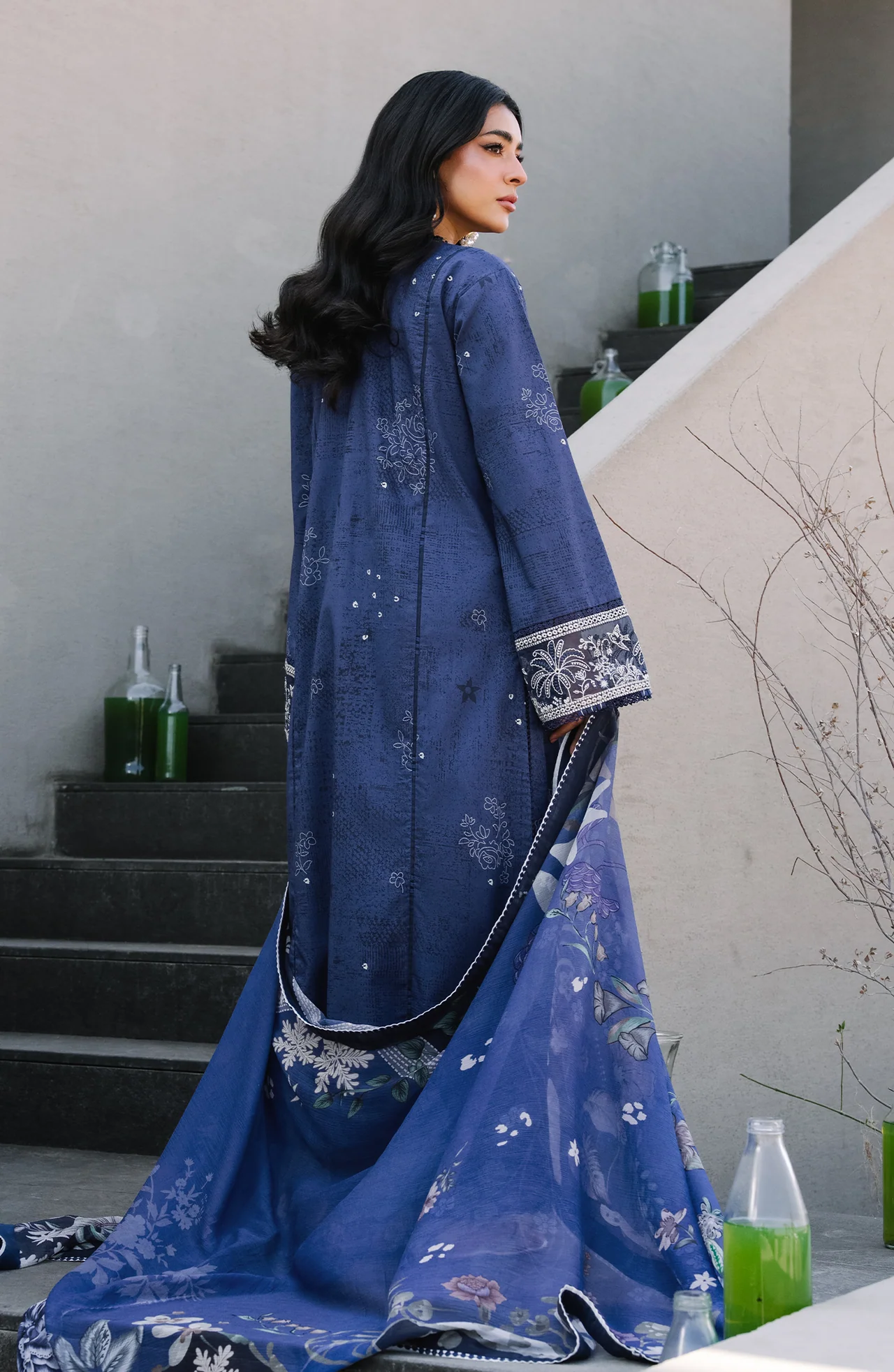 Afsanah Embroidered Lawn - Image 2