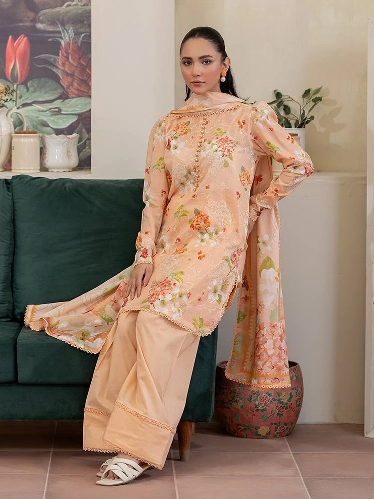 CHIKANKARI Digital Printed Lawn Suit - Image 4