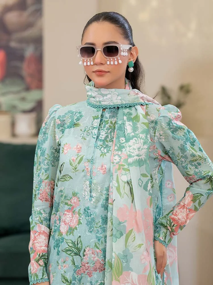 CHIKANKARI Digital Printed Lawn Suit - Image 6