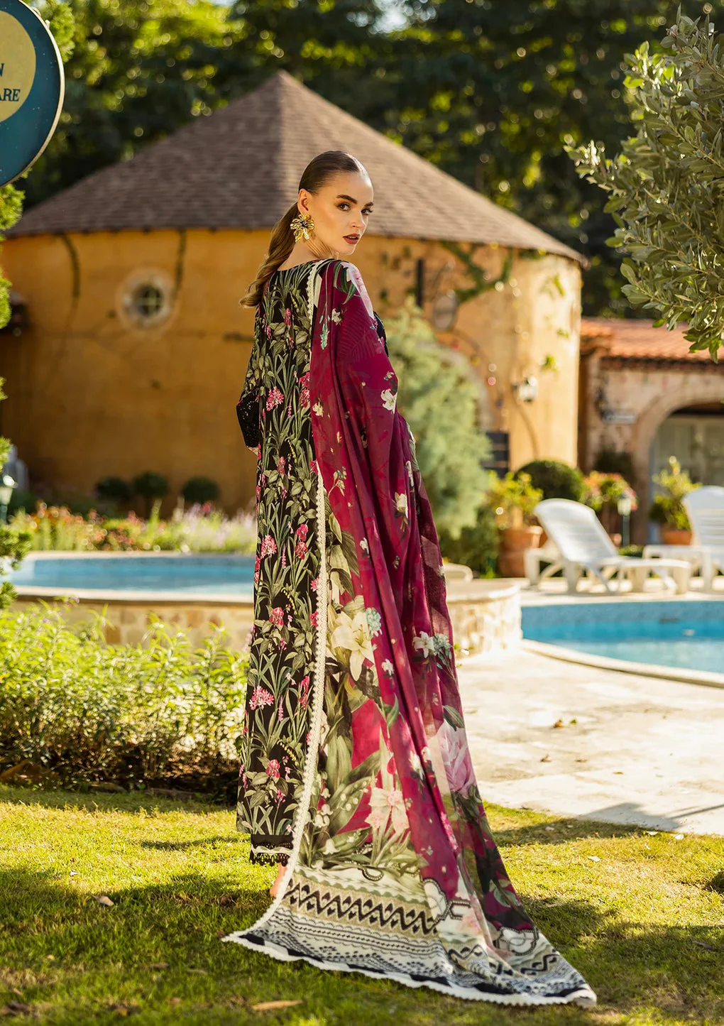 Digital Printed Chikankari Lawn - Image 5