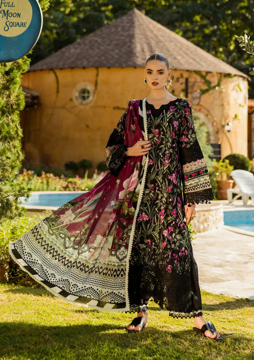 Digital Printed Chikankari Lawn - Image 7