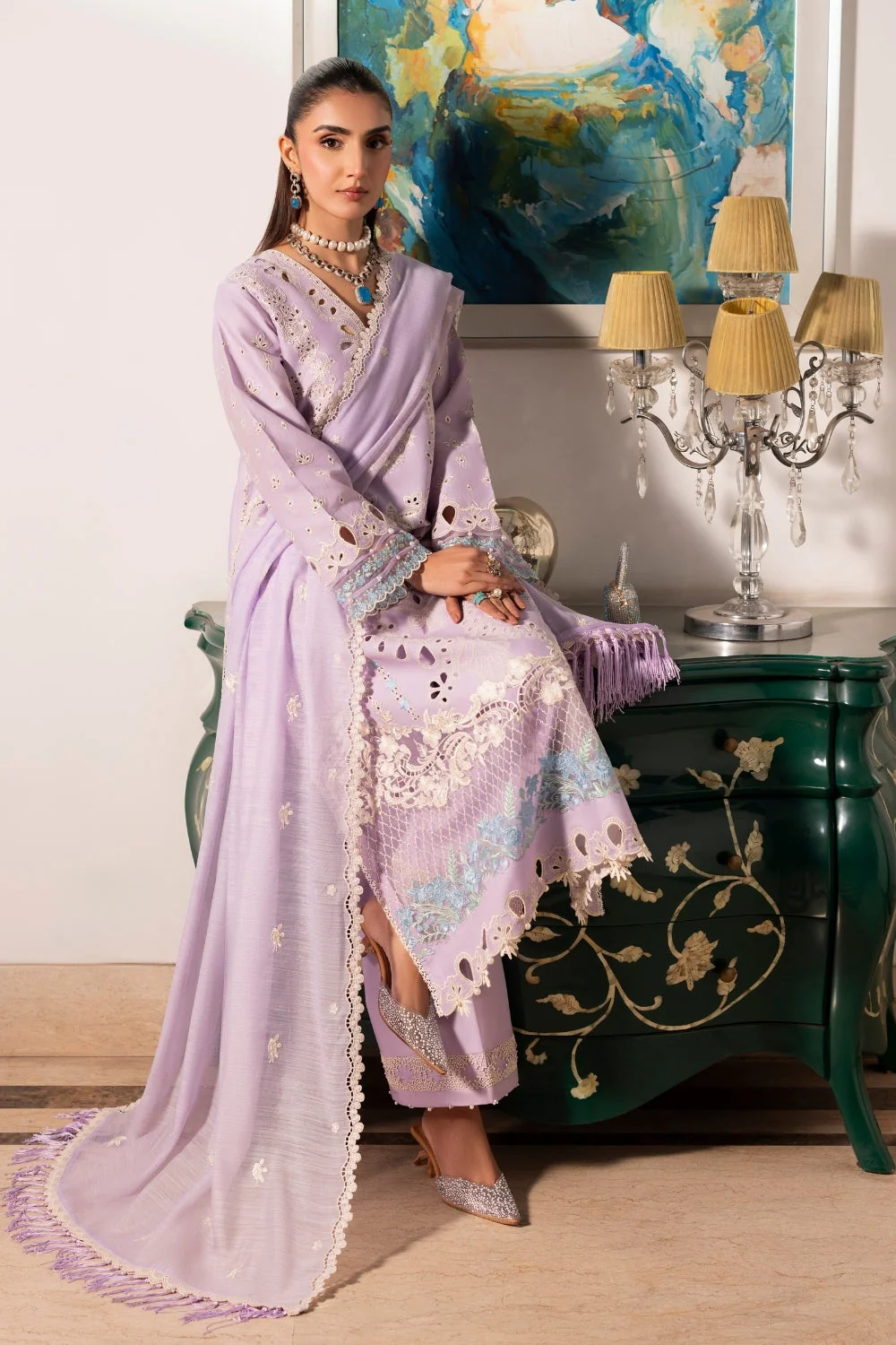 Dil Kash CHIKANKARI  LAWN - Image 3