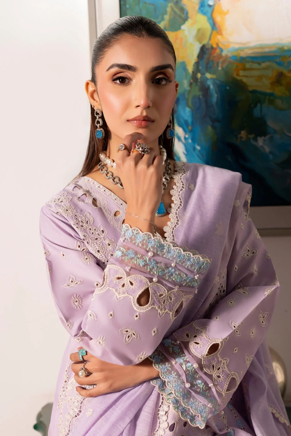 Dil Kash CHIKANKARI  LAWN - Image 7