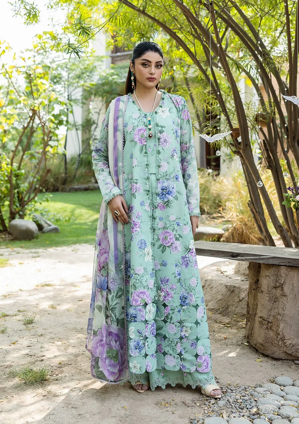 Elaf Prints with Chiffon Dupatta - Image 3