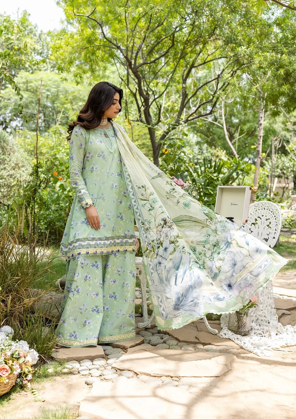 Elaf Prints with Chiffon Dupatta - Image 3