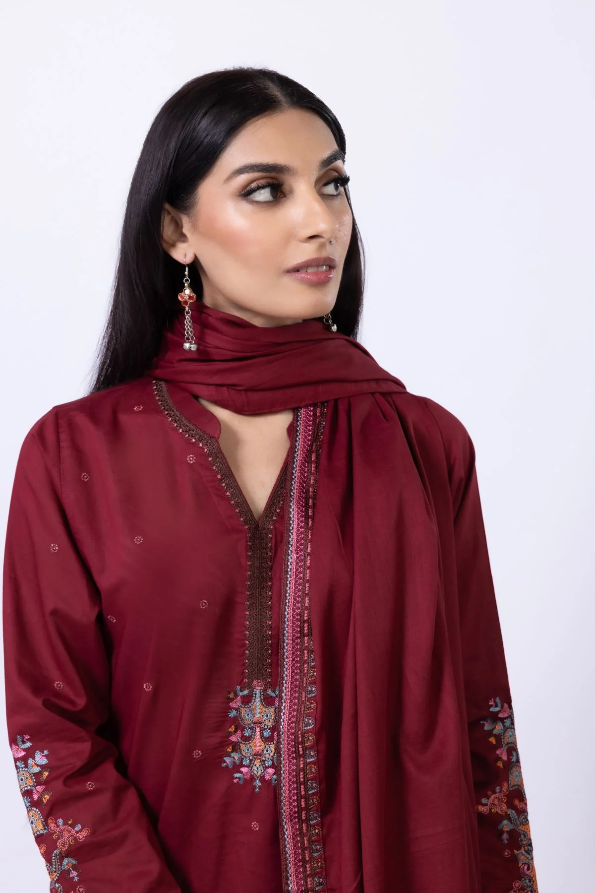 Embroidered | Lawn Dupatta - Image 4