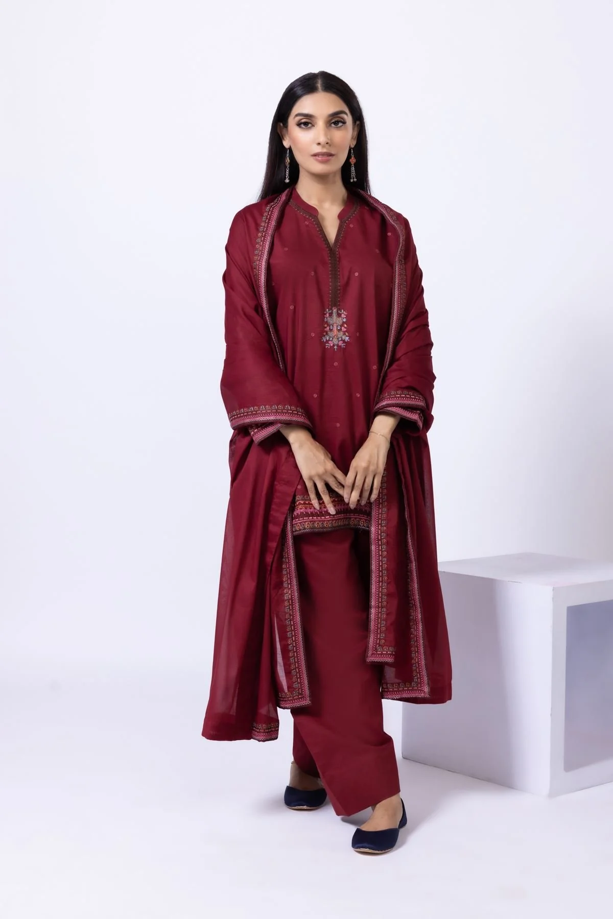 Embroidered | Lawn Dupatta - Image 5