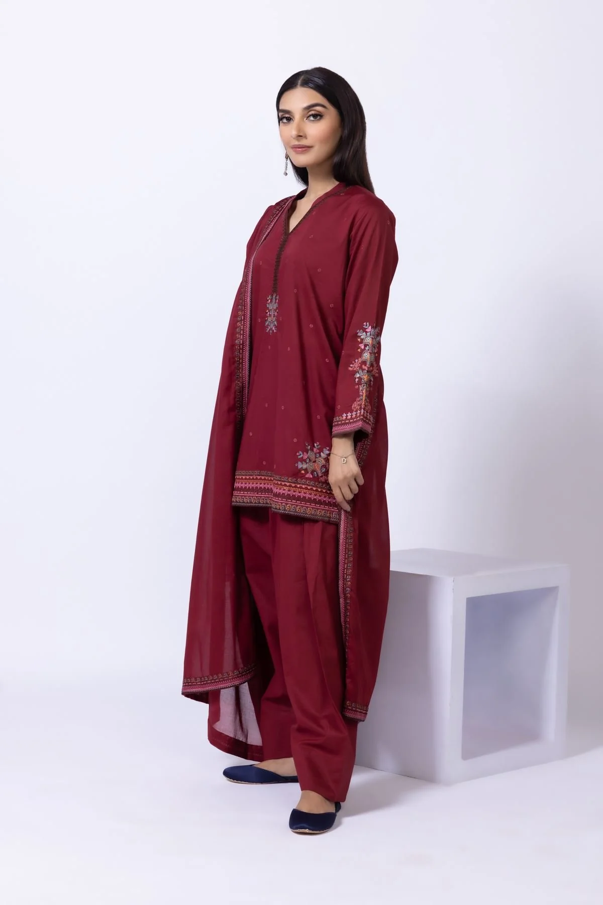 Embroidered | Lawn Dupatta - Image 6