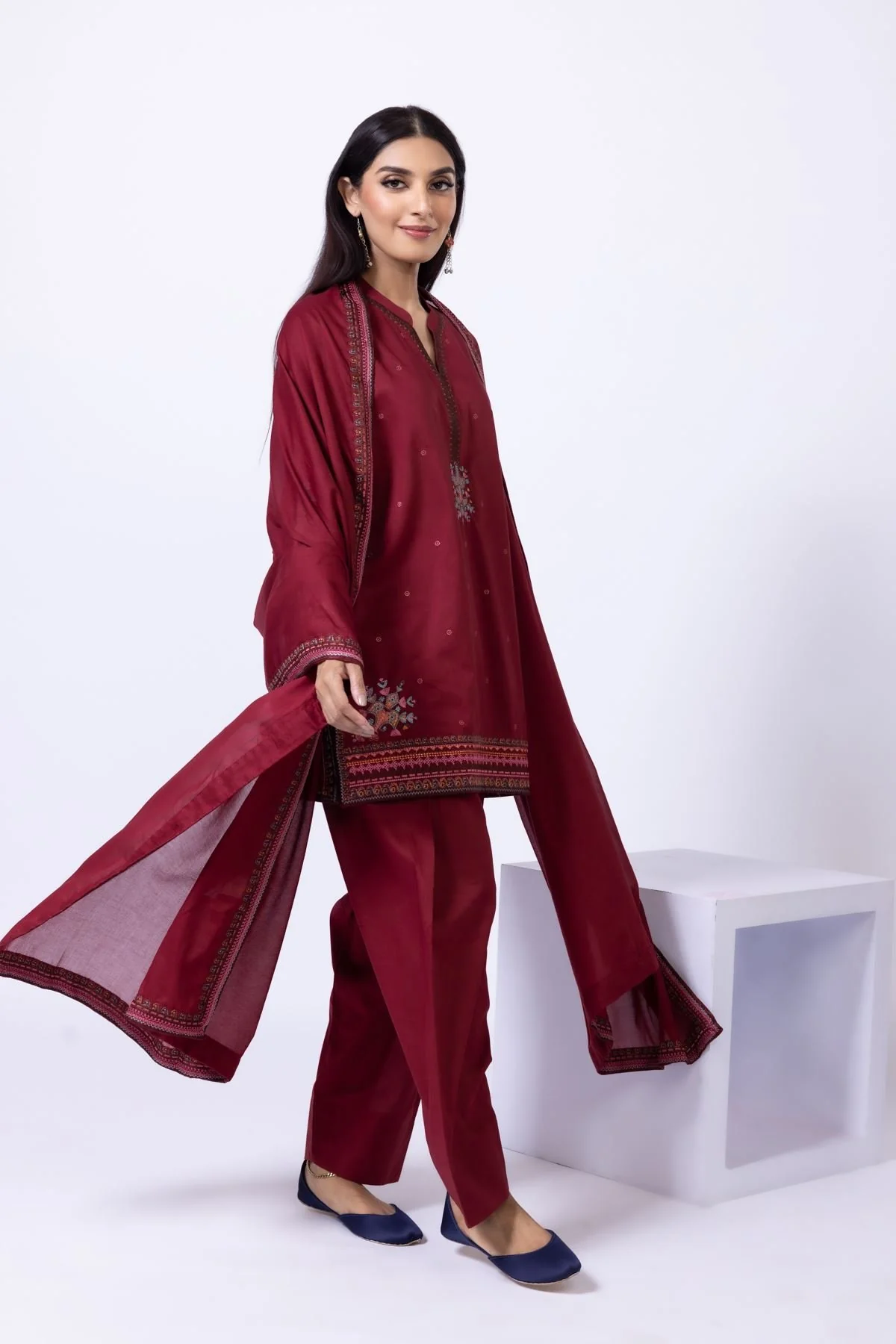 Embroidered | Lawn Dupatta - Image 8