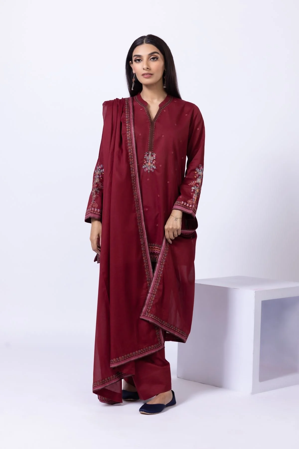 Embroidered | Lawn Dupatta - Image 9
