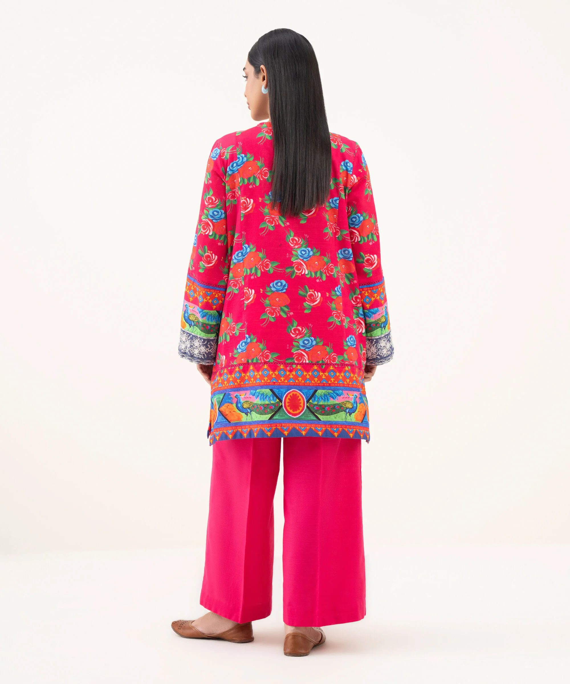 Embroidered Light Khaddar Shirt - Image 2