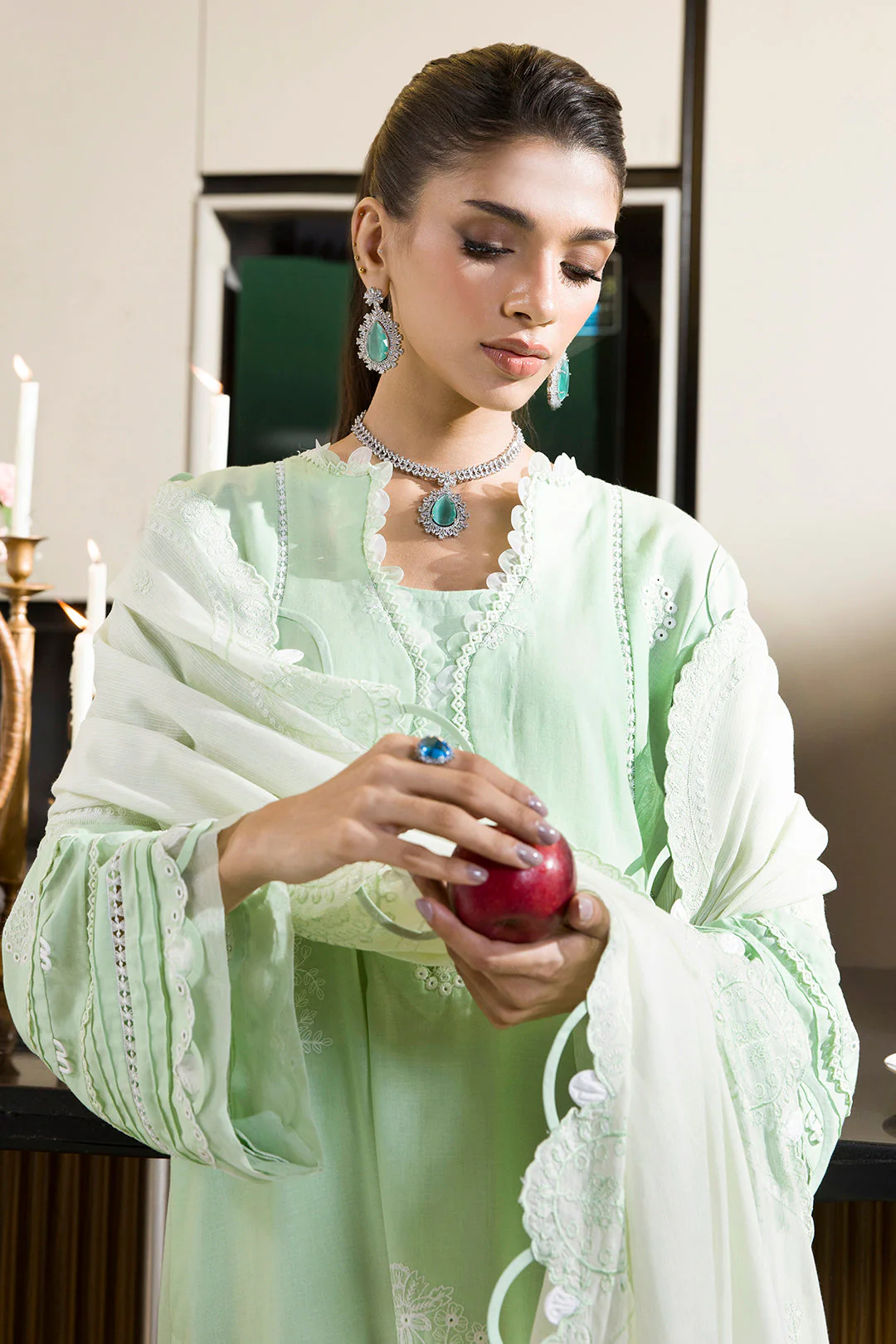 Embroidered Shirt Shalwar Dupatta - Image 6