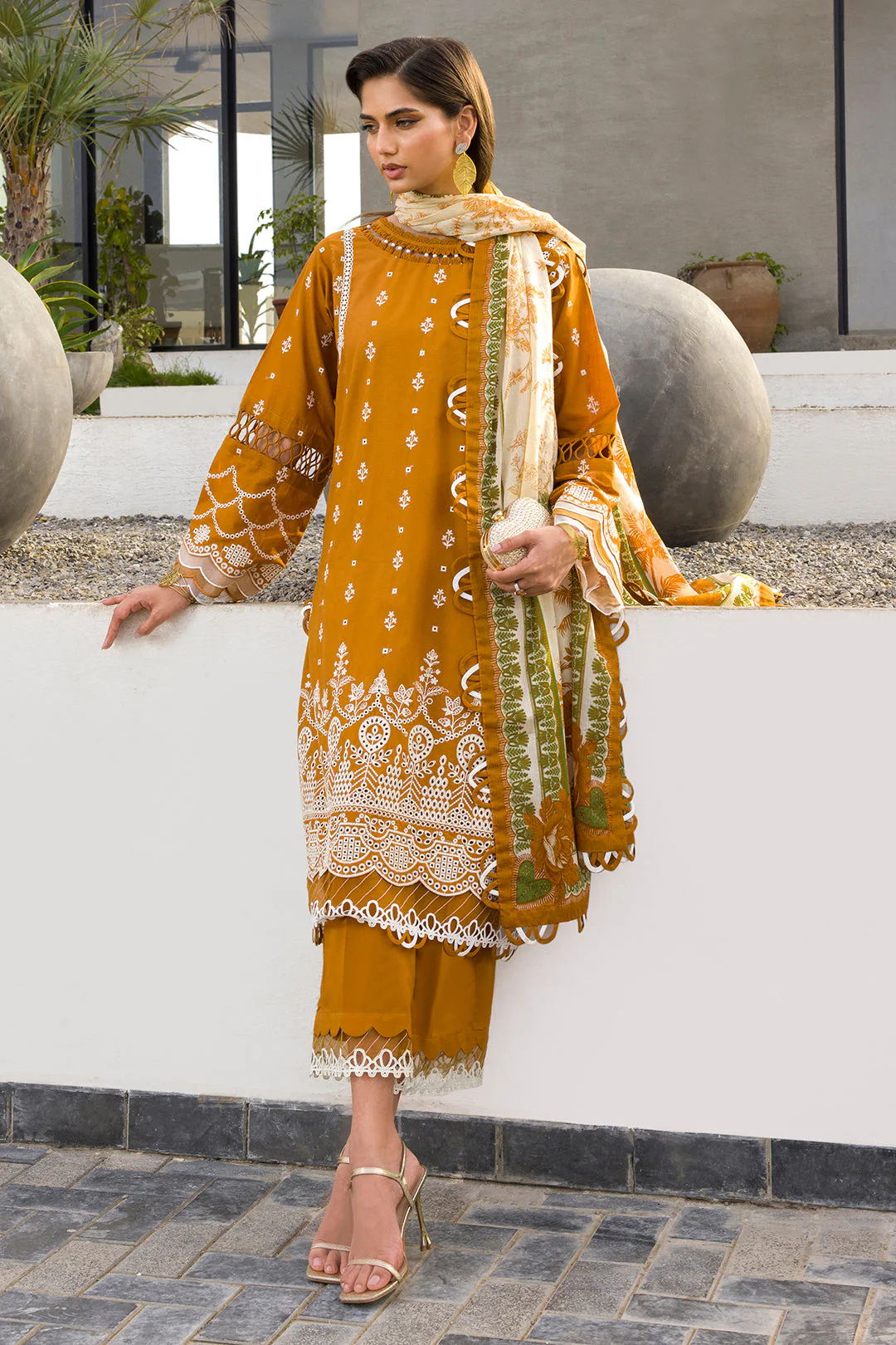 Embroidered Shirt Shalwar Dupatta - Image 5