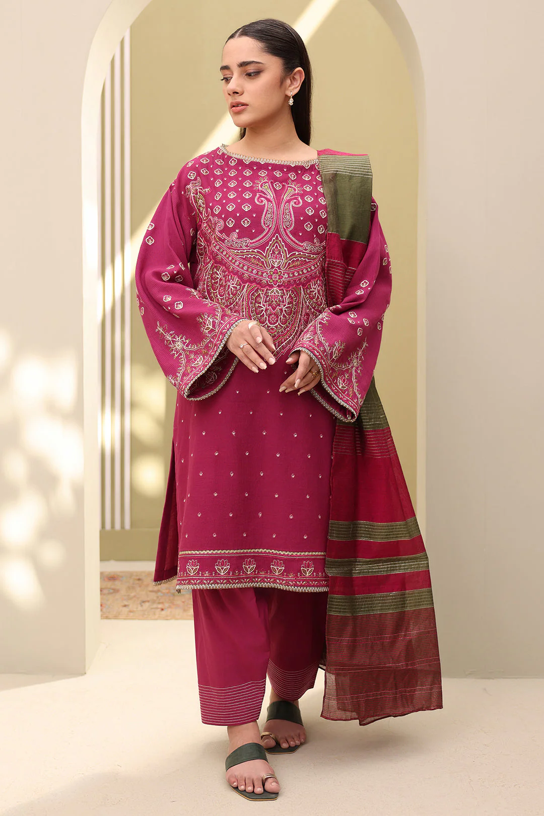 Embroidered Shirt Shalwar Dupatta