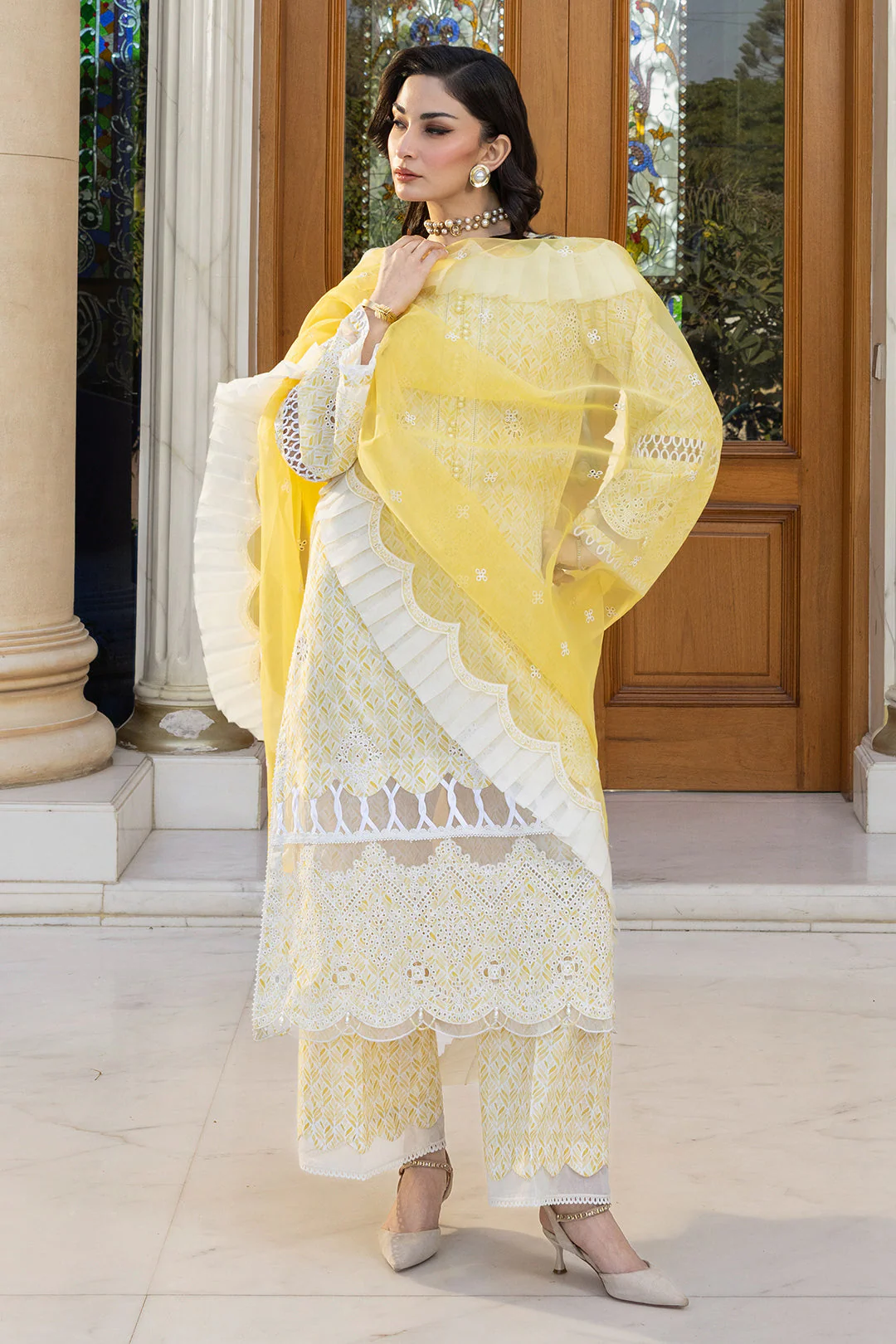 Embroidered Shirt Shalwar Dupatta - Image 5