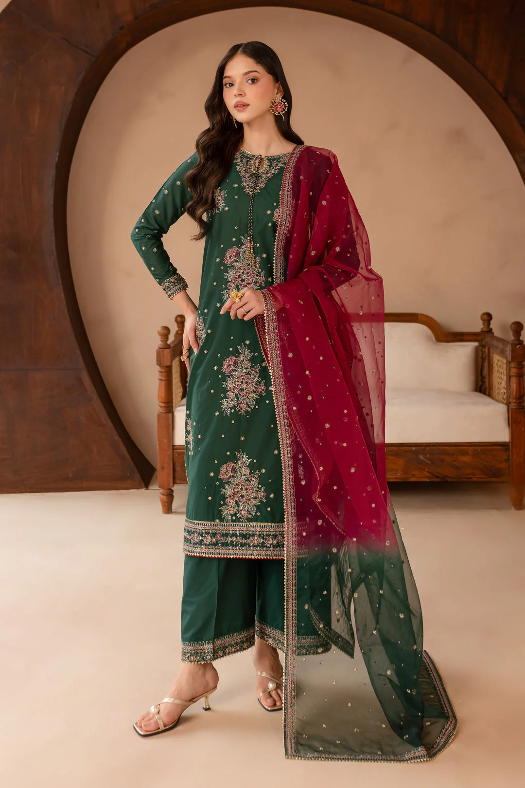 Eymen 3Pc - Embroidered Lawn Dress - Image 6