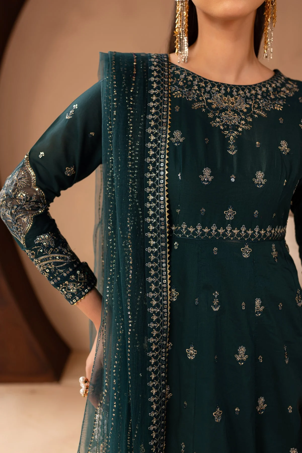 Delvin 3Pc - Embroidered Lawn Dress - Image 5