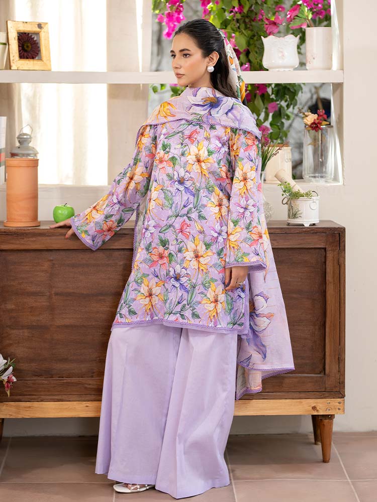 FEROZAN 3-Piece Unstitched Digital Printed Lawn Suit - Image 4